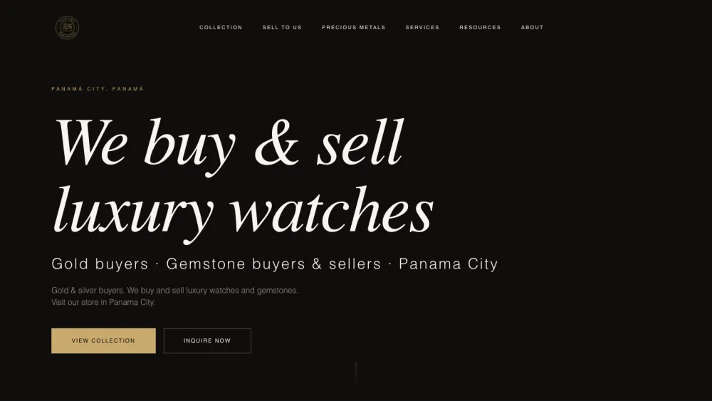 Panama Treasures website preview